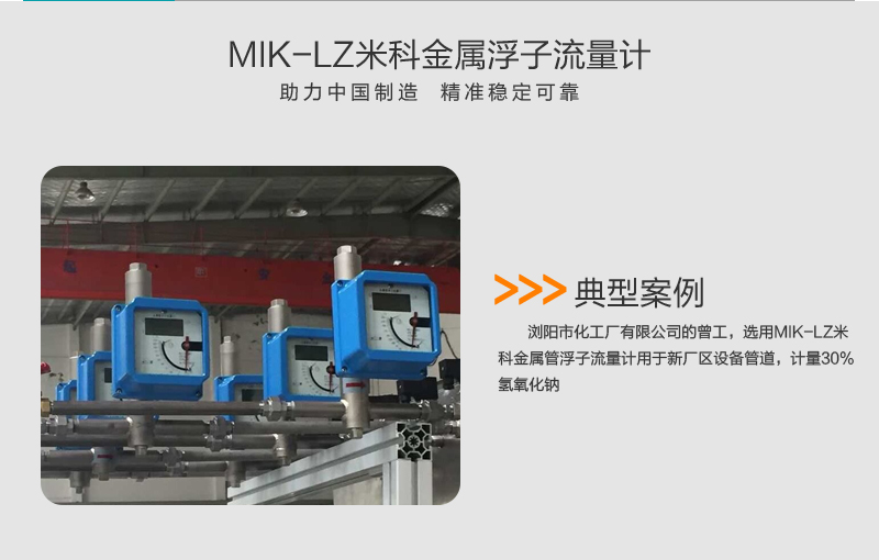 米科MIK-LZ 金屬管浮子/轉(zhuǎn)子流量計(jì)案例